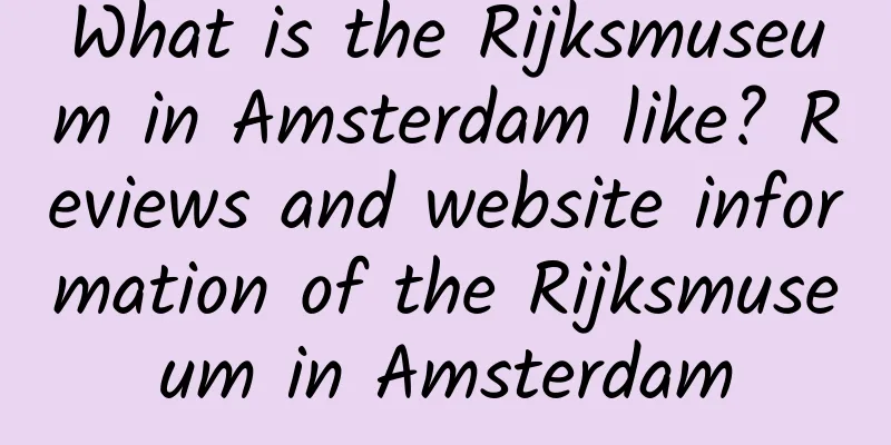 What is the Rijksmuseum in Amsterdam like? Reviews and website information of the Rijksmuseum in Amsterdam