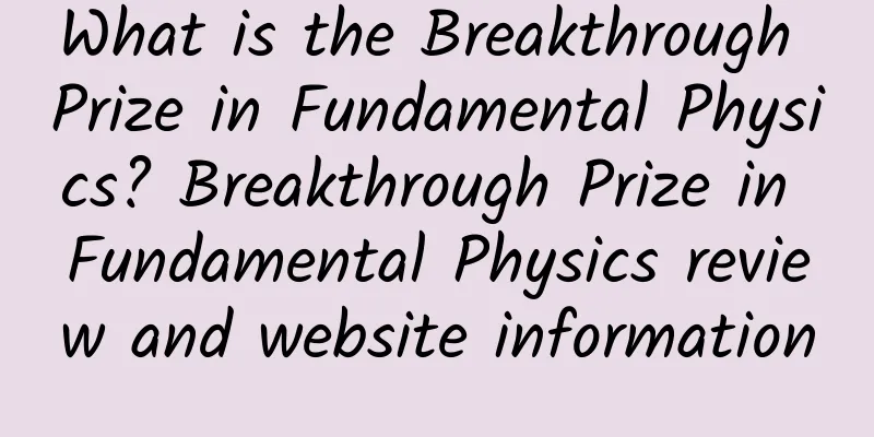 What is the Breakthrough Prize in Fundamental Physics? Breakthrough Prize in Fundamental Physics review and website information