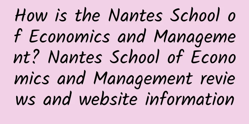 How is the Nantes School of Economics and Management? Nantes School of Economics and Management reviews and website information