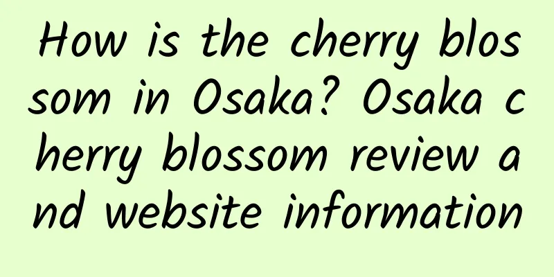How is the cherry blossom in Osaka? Osaka cherry blossom review and website information