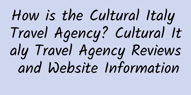 How is the Cultural Italy Travel Agency? Cultural Italy Travel Agency Reviews and Website Information