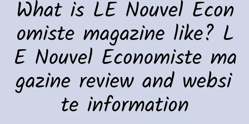 What is LE Nouvel Economiste magazine like? LE Nouvel Economiste magazine review and website information
