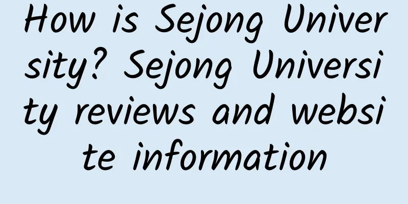How is Sejong University? Sejong University reviews and website information