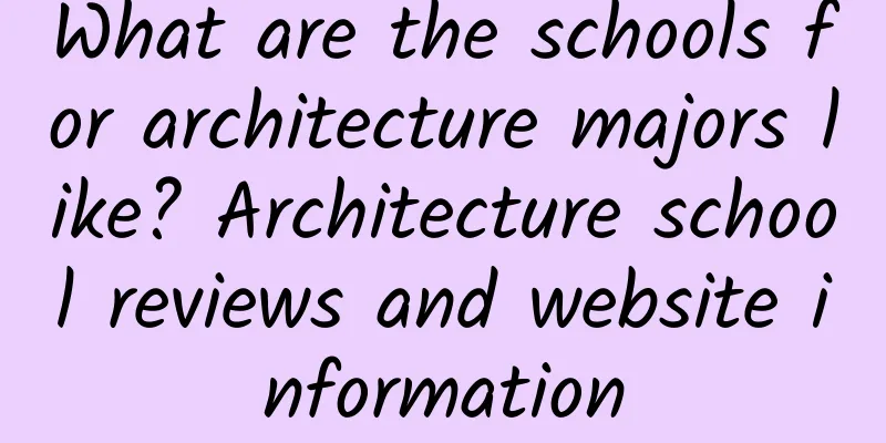 What are the schools for architecture majors like? Architecture school reviews and website information