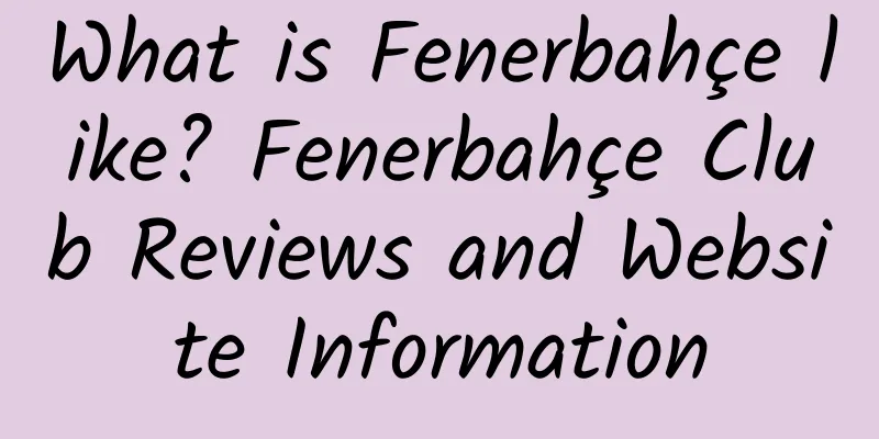 What is Fenerbahçe like? Fenerbahçe Club Reviews and Website Information
