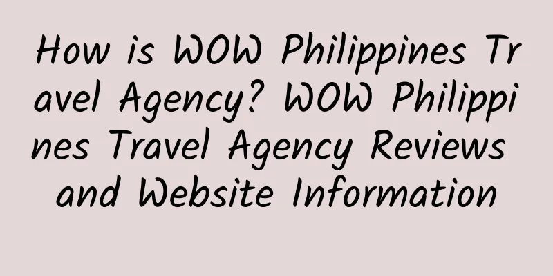 How is WOW Philippines Travel Agency? WOW Philippines Travel Agency Reviews and Website Information