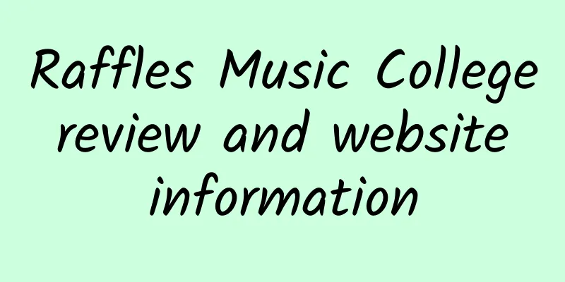 Raffles Music College review and website information