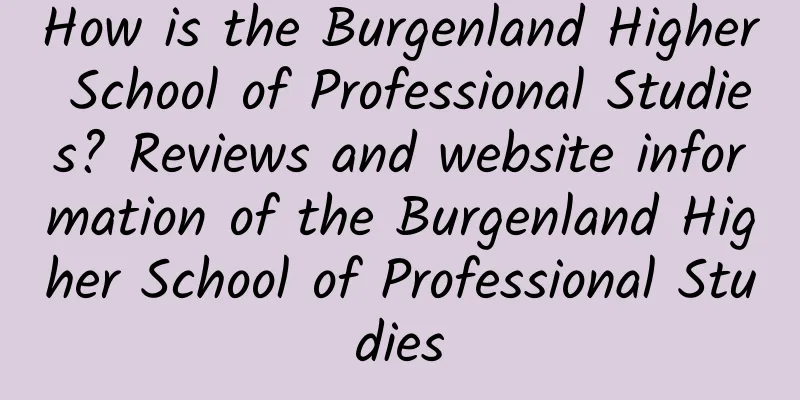 How is the Burgenland Higher School of Professional Studies? Reviews and website information of the Burgenland Higher School of Professional Studies