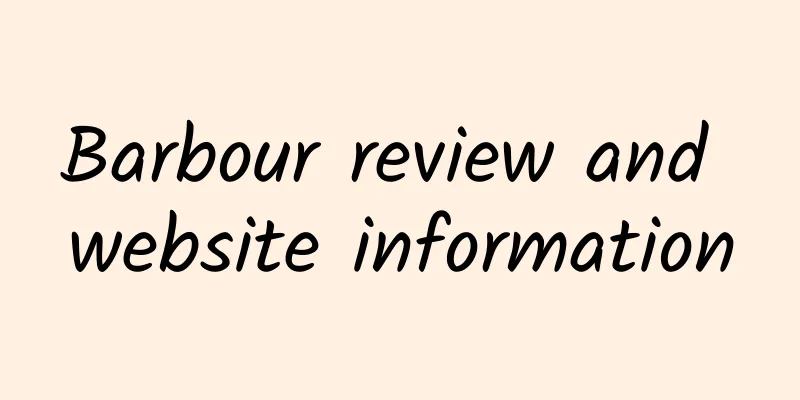 Barbour review and website information