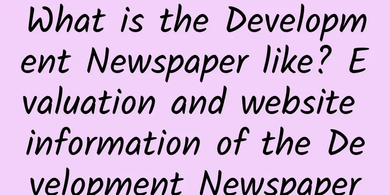 What is the Development Newspaper like? Evaluation and website information of the Development Newspaper