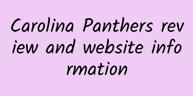 Carolina Panthers review and website information