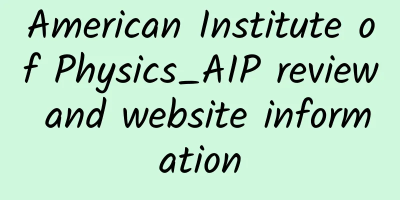 American Institute of Physics_AIP review and website information