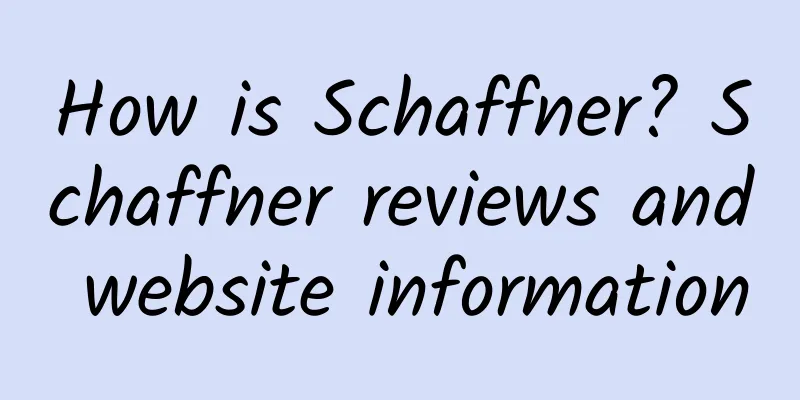 How is Schaffner? Schaffner reviews and website information