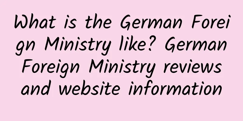 What is the German Foreign Ministry like? German Foreign Ministry reviews and website information