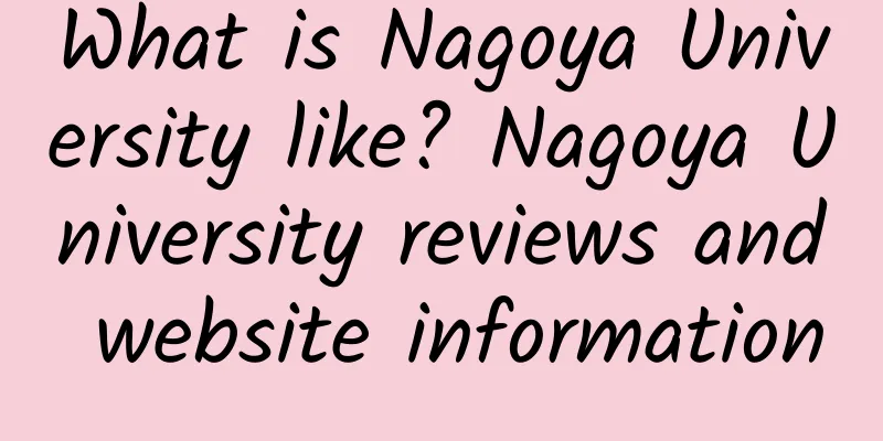What is Nagoya University like? Nagoya University reviews and website information