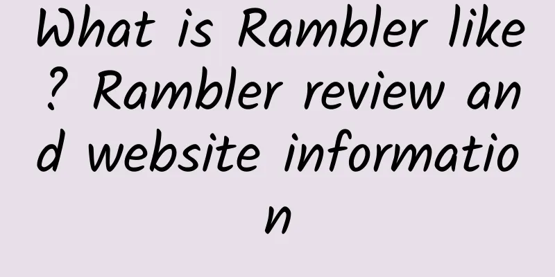 What is Rambler like? Rambler review and website information