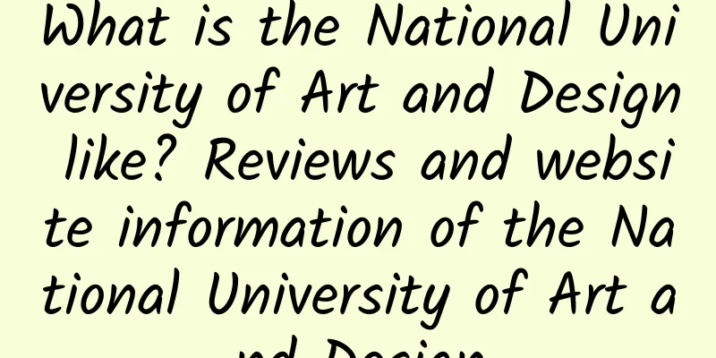 What is the National University of Art and Design like? Reviews and website information of the National University of Art and Design