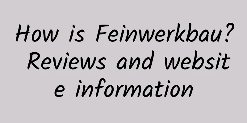 How is Feinwerkbau? Reviews and website information