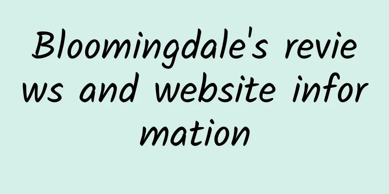 Bloomingdale's reviews and website information