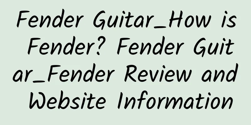 Fender Guitar_How is Fender? Fender Guitar_Fender Review and Website Information
