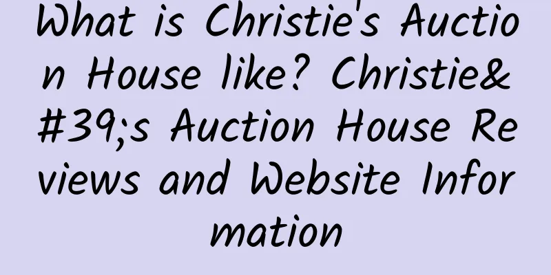 What is Christie's Auction House like? Christie's Auction House Reviews and Website Information