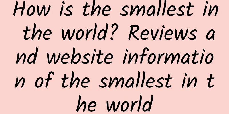 How is the smallest in the world? Reviews and website information of the smallest in the world
