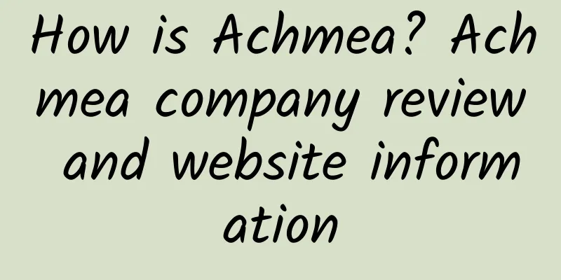 How is Achmea? Achmea company review and website information
