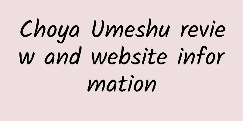 Choya Umeshu review and website information
